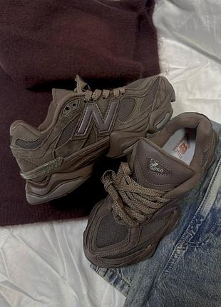 Шкіряні кросівки new balance 9060 brown