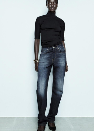 Футболка с высоким комиром из хлопка от zara