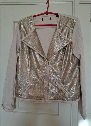 Праздничный пиджак,кардиган р.48 мжно и на 46, то есть м, л⭐️⭐️⭐️⭐️⭐️