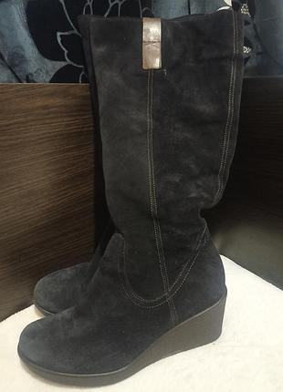 Натуральные замшевые сапожки  luftpolster.