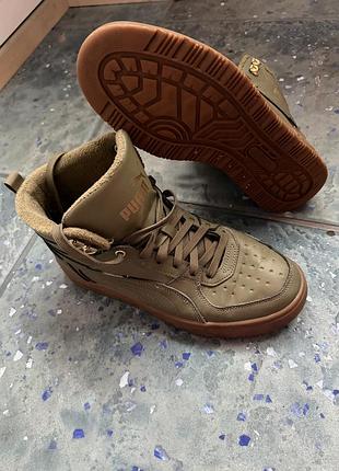 Високі кросівки puma 43 снікерси хакі пума теплі зимові
