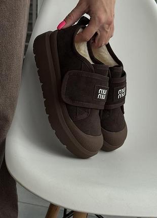 Зимові лофери сноубутси шоколадні жіночі