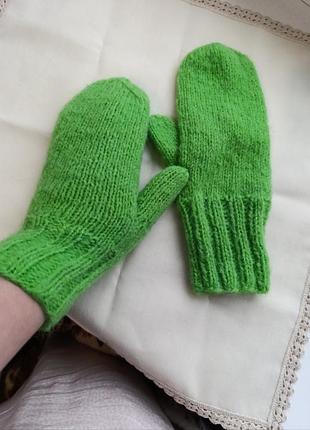 Яркие перчатки альпака нежные теплые