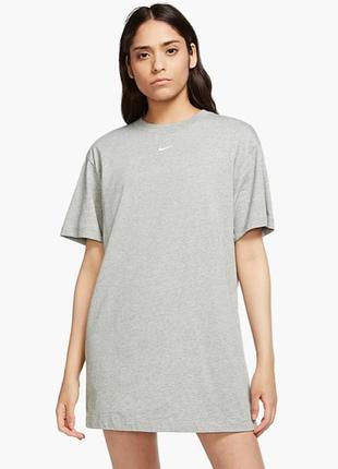 Платье nike sportswear essential dress grey