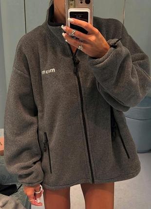 Флісовий кардіган miu miu