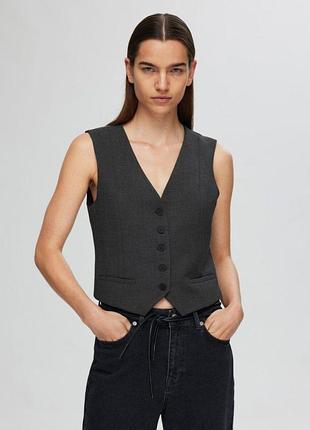 Жилетка жіноча selected femme сіра м