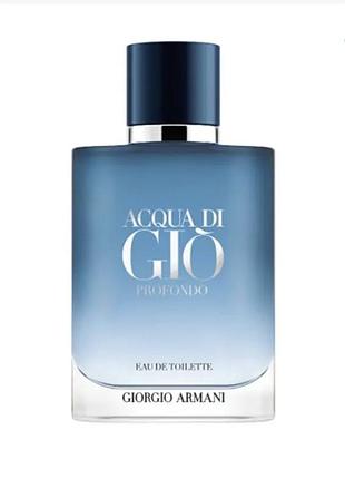 Туалетна вода для чоловіків giorgio armani acqua di gio profondo eau de toilette 100 ml. тестер.