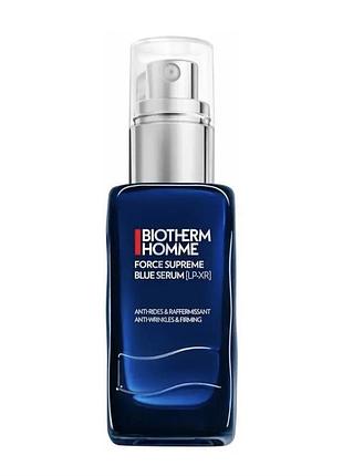 Антивікова сироватка для обличчя чоловіків biotherm homme force supreme blue serum lp-xr 60 ml. tester.