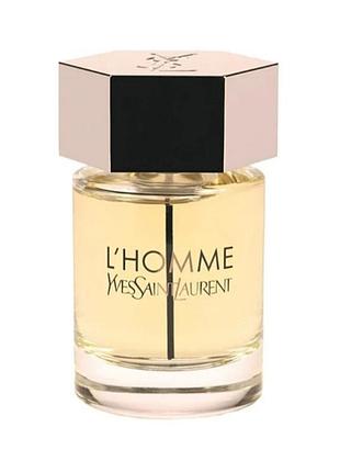 Туалетна вода для чоловіків yves saint laurent ysl l'homme eau de toilette. об'єм 100 ml. тестер.