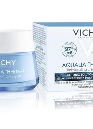 Гель-крем для глубокого увлажнения кожи лица vichy aqualia thermal rehydrating cream gel
