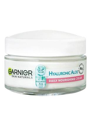 Гиалуроновый -алоэ гель для лица garnier skin naturals питательный для сухой и чувствительной кожи 50 мл.