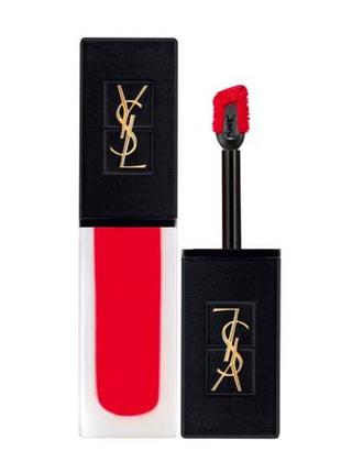 Рідка матова помада для губ yves saint laurent tatouage couture velvet cream 205 rouge clique, 6 мл