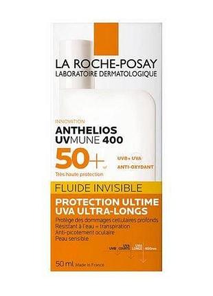 Сонцезахисний флюїд для обличчя la roche-posay anthelios uvmune 400 invisible fluid spf 50+