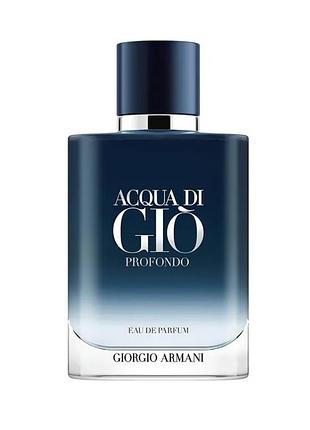 Парфюмированная вода для мужчин giorgio armani acqua di gio profondo eau de parfum 100 ml. тестер.