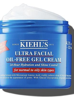Увлажняющий гель-крем без содержания масел для кожи лица kiehl's ultra facial oil free gel-cream 125 ml.