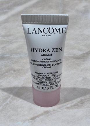 Ем з гіалуроновою кислотою для зволоження та пом’якшення шкіри обличчя lancome hydra zen cream 5 ml.