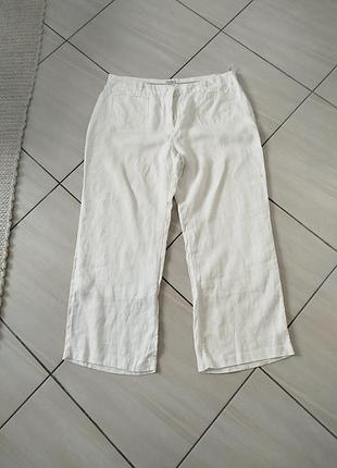 Льняные белые брюки