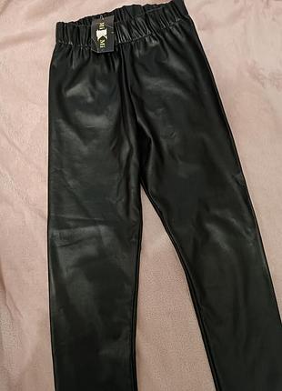 Кожаные лосины женские на микрофлисе