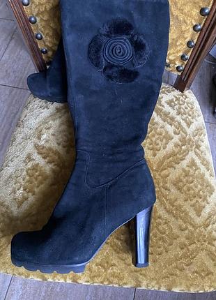 Чоботи замш