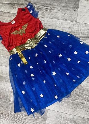 Костюм карнавальное платье платье чудо женщина для девочки george 7-84