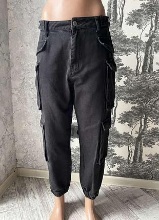 Укорочені жіночі джинси карго