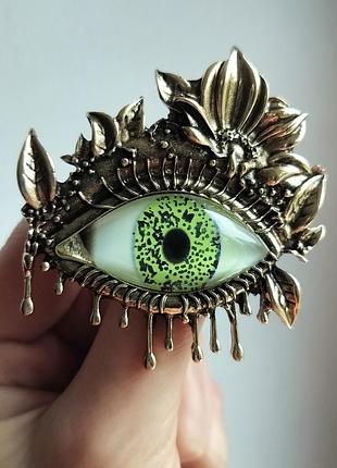 2в1 брош очей у стилі скіапареллі, квіти