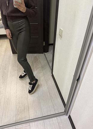 Продам штаны кож зам хаки
