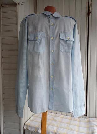 Коттоновая рубашка большого размера батал