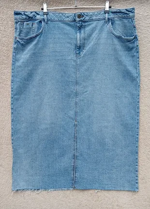 Джинсовая юбка с карманами,р58-60💙💙💙