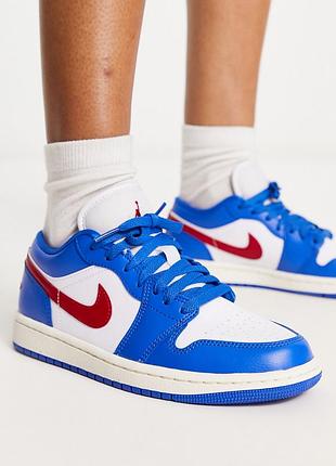 Кросівки air jordan 1 low sport blue
