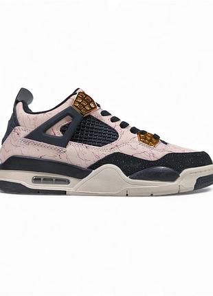 Nike air jordan 4 retro pink black gold