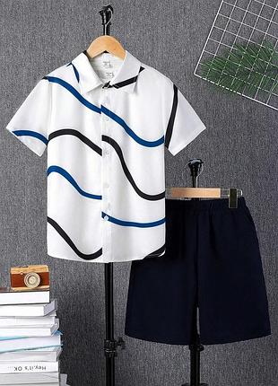 Подростковый комплект (рубашка + шорты)