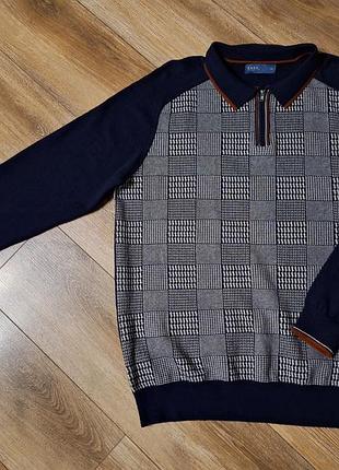 Трикотажне поло джемпер чоловічий із довгим рукавом easy р.xl