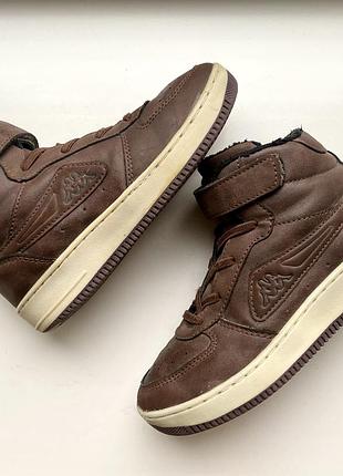 Черевики зимові дитячі коричневі kappa bash mid fur 31 розмір | устілка 19,7 см | коричневі, екошкіра, для хлопчика