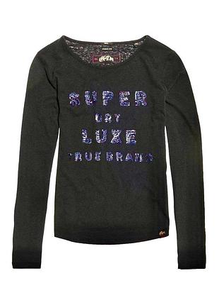 Лонгслів superdry темно-синього кольору