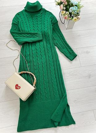 Сукня міді гарного зеленого кольору, розмір 10 uk (наш 44)