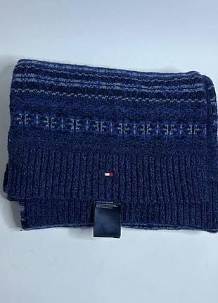 Шарф шерстяной Tommy hilfiger kyle scarf blue (e387862638)