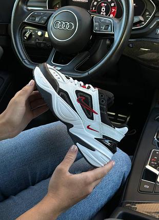 Nike m2k tekno premium black red white