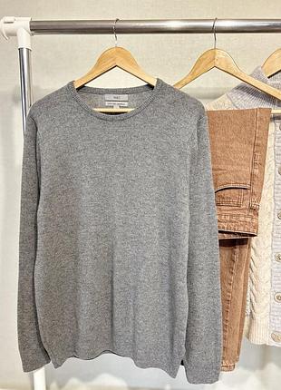 Сірий вовняний джемпер marks&spencer 100%wool 🐑