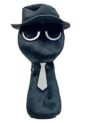 Мягкая игрушка блэк incredibox sprunki (фаза 1) — чёрная, плюшевая игрушка для фанатов игр 00517-85