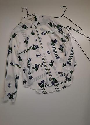 Eur 40 стильная блуза рубашка цветочный принт No1311