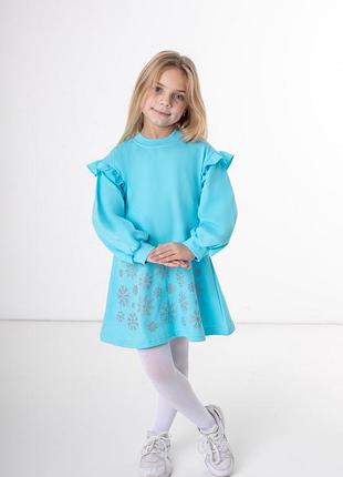 Новорічна тепла сукня зі сніжинками