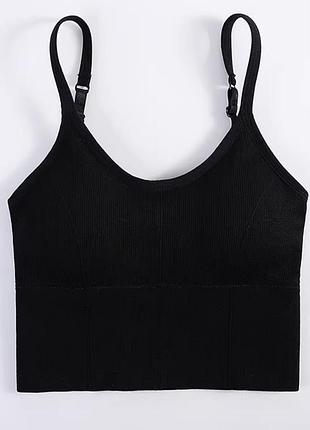 Топ-бюстгальтер с открытой спиной черный m