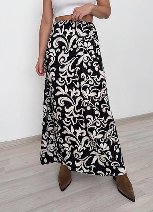 Сатиновая юбка zebra