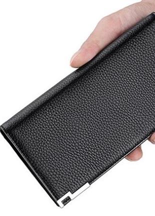 Чоловічий гаманець натуральна шкіра чорний( 3116 )