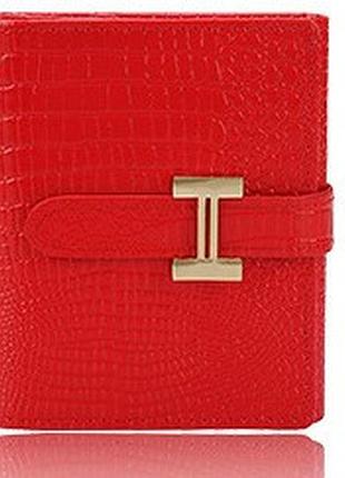 Женские кошельки натуральная кожа красный( 3136 )