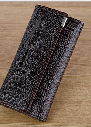 Женские кошельки натуральная лаковая кожа коричнево фиолетовый( 3124 )