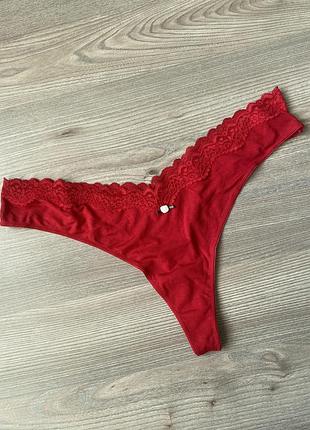Червоні трусики танга primark