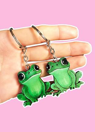 Парные брелки влюбленным | друзьям | подарок парню и девушке | лягушки
