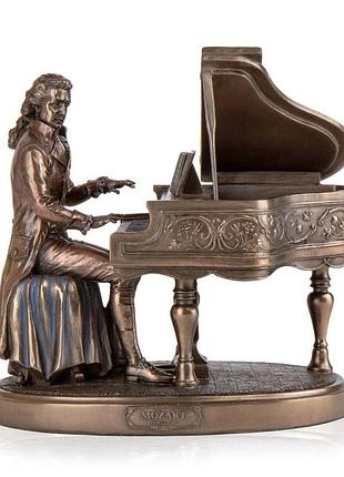 Статуэтка с бронзовым покрытием veronese моцарт 20х20х14 см 75168 в подарочной коробке